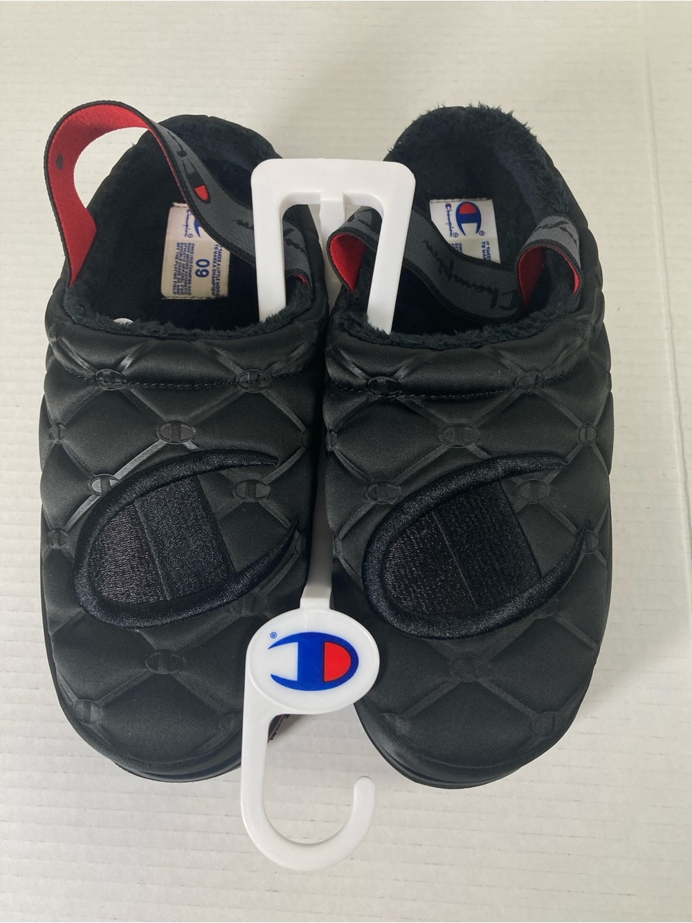 Champion Hot Stuff Platform Slippers Women’s Size 9 Lux Black Slingback
